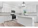Beautiful kitchen featuring a center island, recessed lights, and modern appliances against white cabinets at 2045 Cordia Cir, Newton, NC 28658