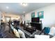 Spacious living room with hardwood floors, stylish decor, and an open layout to the kitchen at 3100 Cheyney Park Dr, Charlotte, NC 28269