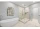 Stunning bathroom featuring a soaking tub and glass shower at 3201 Oak Brook Dr, Waxhaw, NC 28173