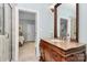 En-suite bathroom featuring a tile floor, walk-in shower, and single vanity at 729 Lochaven Rd, Waxhaw, NC 28173