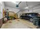 Spacious garage equipped with ample storage, work space, and parking, providing functionality and convenience at 7815 Scottsburg Ct, Mint Hill, NC 28227