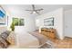 Serene bedroom featuring a comfortable bed, modern decor, light wood floors and plenty of natural light at 817 Sardis Cove Dr, Charlotte, NC 28270