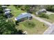 Aerial view of the property with shed, large lot, fenced yard and car port at 8705 Carroll St, Hickory, NC 28601