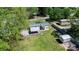 Aerial view of the property featuring a large lot and fenced yard with plenty of space at 8705 Carroll St, Hickory, NC 28601