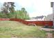 Picture of open backyard area featuring a wooden fence, landscaping, and cooling unit at 8820 First Run Ct, Charlotte, NC 28215