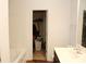 Bathroom featuring a shower-tub combination, sink and toilet, plus walk-in closet at 8820 First Run Ct, Charlotte, NC 28215