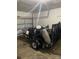 Garage with a trailer and a variety of equipment and supplies at 8820 First Run Ct, Charlotte, NC 28215