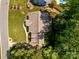 Aerial view of well-maintained home with lush greenery at 9000 Stourbridge Dr, Huntersville, NC 28078