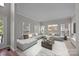 Bright living room with light gray sectional sofa, area rug, and three windows that provide natural light at 9000 Stourbridge Dr, Huntersville, NC 28078