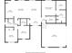 Detailed floorplan showcasing the layout of the home, including the kitchen, bedrooms, living room, and garage at 9165 Cherokee Dr, Hickory, NC 28601
