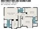 Second floor floor plan of 9803 Forest Run Lane showing the bedrooms, baths, and laundry at 9803 Forest Run Ln, Charlotte, NC 28277