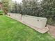 Features garden beds with black metal garden fencing, ready for your plants at 1126 Concord Rd, Davidson, NC 28036