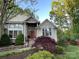 Stylish home entrance featuring stone accents, bright red door, and mature landscaping at 121 General Pemberton St, Stanley, NC 28164