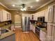 Bright kitchen featuring stainless steel appliances, ample counter space, and a functional layout at 121 General Pemberton St, Stanley, NC 28164