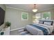 Cozy bedroom featuring a stylish rug, calming color palette, and soft, natural light from two windows at 1222 Glenarden Dr, Rock Hill, SC 29730