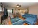 Comfortable living room with fireplace, plush seating, and open access to the kitchen at 12435 Mallard Dr, Charlotte, NC 28269