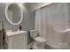 Well-lit bathroom featuring a vanity, and a shower-tub combo at 1252 Spring View Ct, Rock Hill, SC 29732