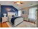 Spacious main bedroom with vaulted ceilings, modern ceiling fan and ensuite bathroom at 1252 Spring View Ct, Rock Hill, SC 29732