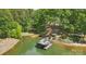 Lakeside dock, perfect for relaxing and enjoying water activities, surrounded by lush greenery at 2501 Mt Isle Harbor Dr, Charlotte, NC 28214