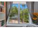 Picture window with views of lush landscaping, blue lake waters, and mature trees at 2501 Mt Isle Harbor Dr, Charlotte, NC 28214