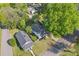 Birds-eye view of a quaint home nestled among mature trees at 288 Fink Nw Ave, Concord, NC 28025