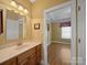 Bathroom featuring a vanity with marble countertop at 514 Clover Leaf Rd, Marshville, NC 28103