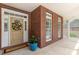 Charming front porch with brick facade and welcome mat, offering a warm greeting at 5283 Fieldstone Dr, Concord, NC 28025