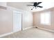Bedroom with a ceiling fan, and window providing natural light at 539 Marsh Rd, Charlotte, NC 28209