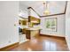 Dining area with classic trim, hardwood floors, and a view into the kitchen at 704 Colby Cir, Salisbury, NC 28147