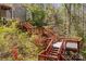 Exterior shot of the backyard with wooden stairs to a lake at 7748 Long Bay Pkwy, Catawba, NC 28609