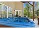 Exterior view of a built-in hot tub on the patio at 7748 Long Bay Pkwy, Catawba, NC 28609