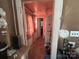 Laundry area featuring a stacked washer and dryer, with tile floors at 829 Green St, Salisbury, NC 28144