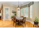 Charming dining area featuring a round table, bay window, and natural light for cozy meals at 9200 Kingsmead Ln, Waxhaw, NC 28173