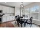 Bright kitchen with white cabinets, stainless steel appliances, and a breakfast nook at 9715 Aragorn Nw Ln, Charlotte, NC 28269