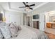 Spacious main bedroom with neutral walls, recessed lights, and multiple doorways at 9715 Aragorn Nw Ln, Charlotte, NC 28269