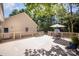 Wooden back deck with patio furniture, ideal for outdoor relaxation and entertaining at 106 Friendfield Dr # B, Fort Mill, SC 29715