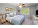Relaxing bedroom with a comfortable bed, neutral tones, and natural light from the window at 106 Friendfield Dr # B, Fort Mill, SC 29715