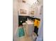 Clean bathroom featuring black and white tile, a vanity, and a well-lit mirror at 1081 Deas St, Rock Hill, SC 29732