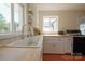 Bright kitchen with a butcher block countertop, white cabinetry, a large sink, and modern fixtures at 1081 Deas St, Rock Hill, SC 29732