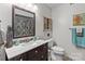 Bathroom featuring a single vanity and decorative fixtures at 230 Castle Keep Rd, Salisbury, NC 28146