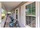 Inviting front porch featuring comfortable seating, with a view of the surrounding landscape at 230 Castle Keep Rd, Salisbury, NC 28146