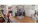 Chic vanity area with an array of beauty products, storage, and view to kitchen at 230 Castle Keep Rd, Salisbury, NC 28146