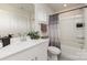 This clean, bright bathroom has a shower and tub combo, offering a relaxing and functional space for everyday use at 330 Hyssop Ct, Fort Mill, SC 29715