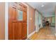 Inviting foyer with hardwood floors and a decorative glass front door at 3332 Celanese Rd, Rock Hill, SC 29732