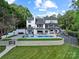 Expansive backyard with a swimming pool, patio area, and manicured lawn at 4039 5Th Nw St, Hickory, NC 28601