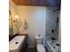 Stylish bathroom with modern vanity, sleek sink, and shower/tub combo with beautiful tile at 4115 Conley St, Newton, NC 28658