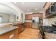 Open concept kitchen with stainless steel appliances, granite countertops, and wood cabinetry at 4861 Samuel Pinckney Dr, Belmont, NC 28012