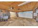 Spacious two-car garage with overhead lighting and ample room for storage or projects at 4935 Kennedy St, Hickory, NC 28602