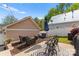 Charming patio area with comfortable seating, perfect for outdoor relaxation and entertaining at 7850 Bud Henderson Rd, Huntersville, NC 28078