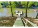 Scenic view of steps descending to a private boat dock with clear lake access at 8086 Summit Ridge Dr, Catawba, NC 28609